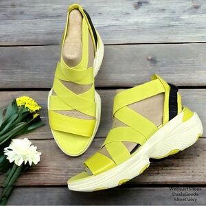 NIB Sorel Explorer Blitz Multistrap Sport Sandal Bolt Bolt Hint Neon Yellow